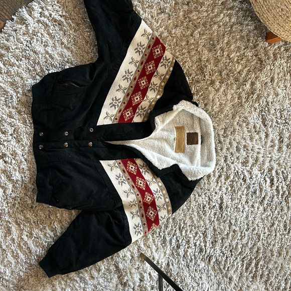 Adorable Black Jacket with Southwestern print - Picture 1 of 4